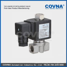 Válvula solenoide de actuación directa Micro Válvula solenoide de acero inoxidable Válvula solenoide de sello EPDM de 1/4 pulgada 220V